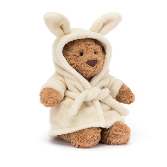 Jellycat Bartholomew Bear Bathrobe PlushToy NWT Dust bag included